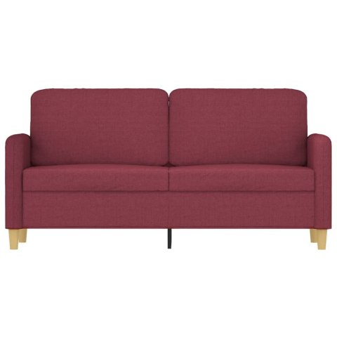  Sofa 2-osobowa, winna czerwień, 140 cm, tapicerowana tkaniną