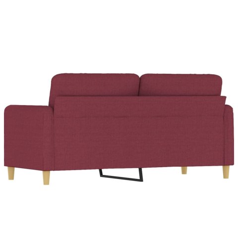  Sofa 2-osobowa, winna czerwień, 140 cm, tapicerowana tkaniną