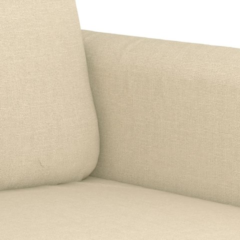  2-osobowa sofa, kremowa, 140 cm, tapicerowana tkaniną