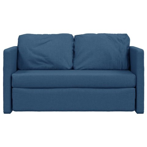  Sofa podłogowa 2-w-1, niebieska, 112x174x55 cm, tkanina