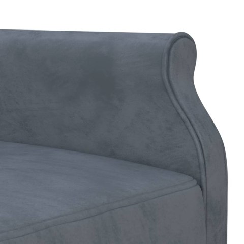  Sofa rozkładana L, ciemnoszara, 271x140x70 cm, aksamit