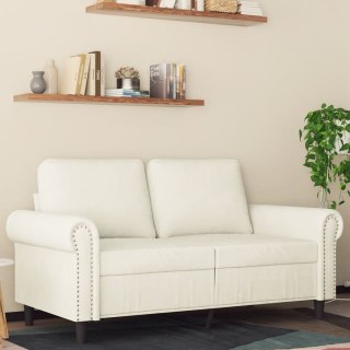  Sofa 2-osobowa, kremowy, 120 cm, tapicerowana aksamitem