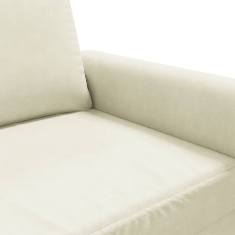  Sofa 2-osobowa, kremowy, 120 cm, tapicerowana aksamitem