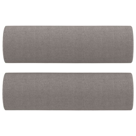  2-osobowa sofa z poduszkami, kolor taupe, 140 cm, tkanina