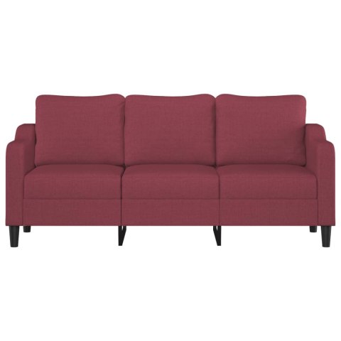  Sofa 3-osobowa, winna czerwień, 180 cm,tapicerowana tkaniną