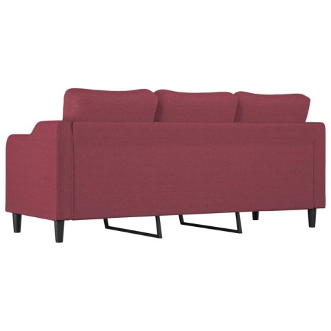  Sofa 3-osobowa, winna czerwień, 180 cm,tapicerowana tkaniną