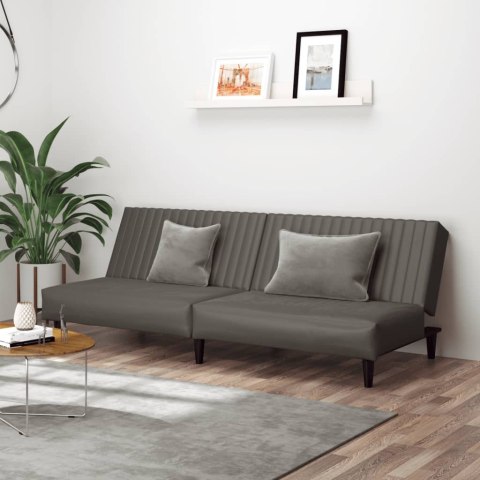  2-osobowa sofa, szara, sztuczna skóra