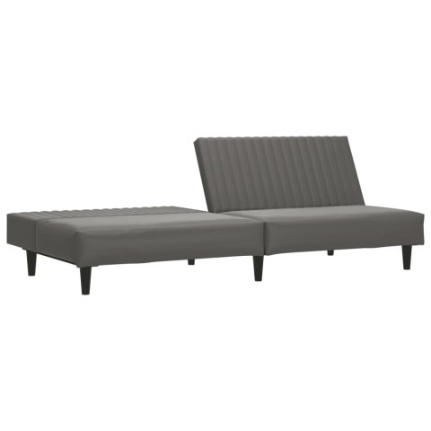  2-osobowa sofa, szara, sztuczna skóra