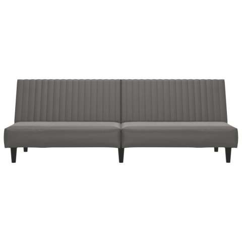  2-osobowa sofa, szara, sztuczna skóra