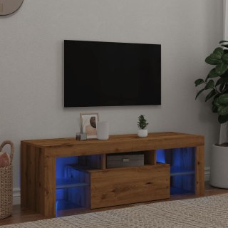  Szafka pod TV z oświetleniem LED, dąb artisan, 120x36,5x40 cm