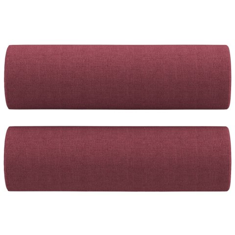  3-osobowa sofa z poduszkami, winna czerwień, 180 cm, tkanina