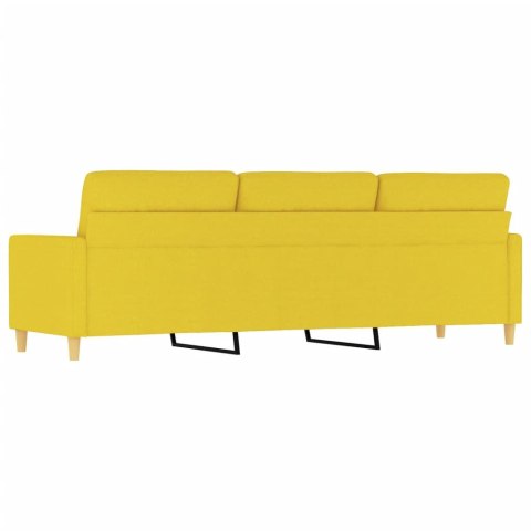  Sofa 3-osobowa, jasnożółta, 180 cm, tapicerowana tkaniną