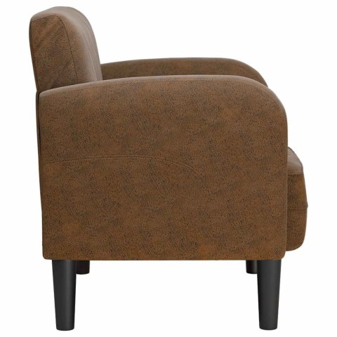  Sofa Fotel z Podłokietnikami Brązowy 54 cm Skóra ekologiczna