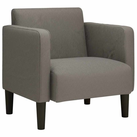  Sofa Fotel z Podłokietnikami Jasnoszary 54 cm Tkanina Kordowa