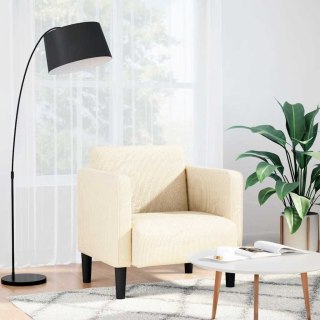  Sofa Fotel z Podłokietnikami Kremowy 54 cm Tkanina Corduroy