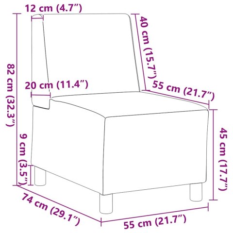  Sofa Fotel Ciemnoszary 55 cm Tkanina