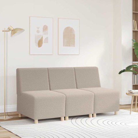  Sofa Fotel Jasnoszary 55 cm Kręcona Tkanina Wełniana