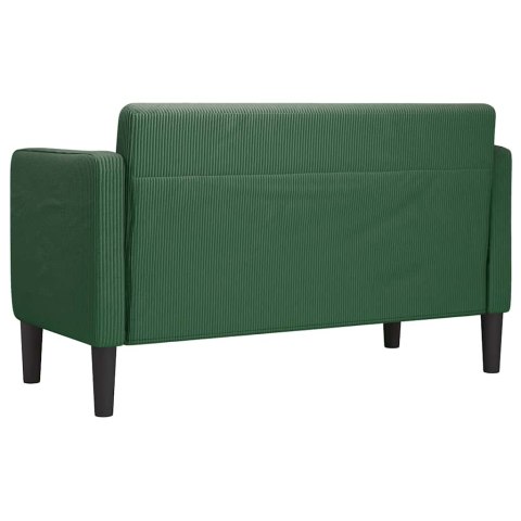  Sofa dwuosobowa Jungle Green 109 cm Tkanina sztruksowa