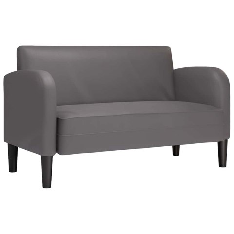  Sofa dwuosobowa Szara 110 cm Skóra ekologiczna