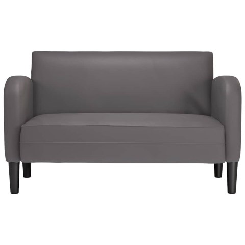  Sofa dwuosobowa Szara 110 cm Skóra ekologiczna