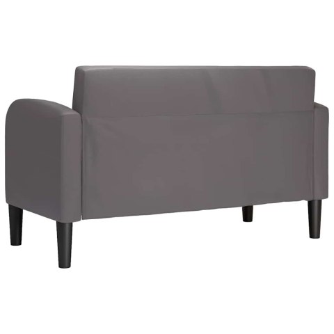  Sofa dwuosobowa Szara 110 cm Skóra ekologiczna