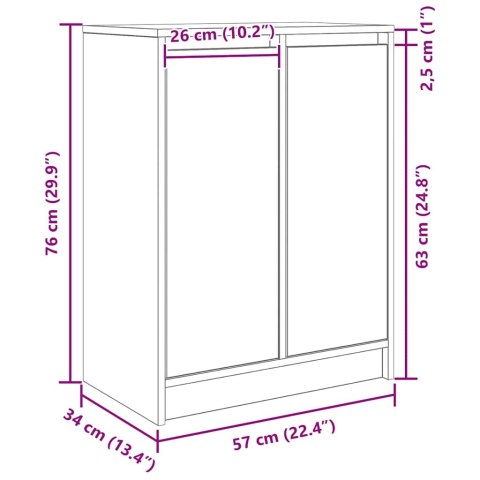  Komoda Artisan Oak 57x34x76 cm Drewno klejone