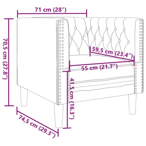  Fotel Chesterfield, czarny, tapicerowany aksamitem