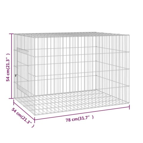  Klatka dla królika, 78x54x54 cm, galwanizowane żelazo