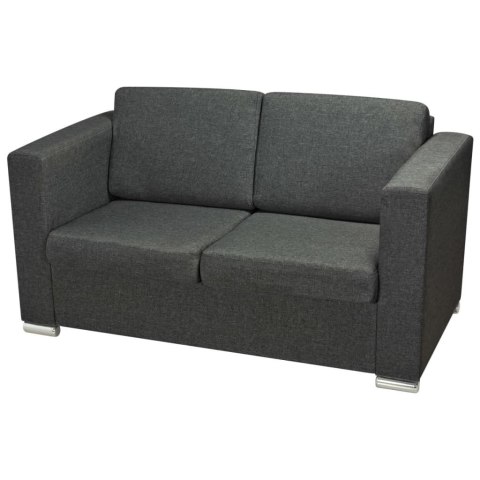  2 osobowa sofa tapicerowana ciemnoszara