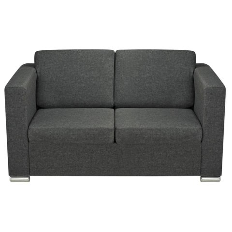  2 osobowa sofa tapicerowana ciemnoszara