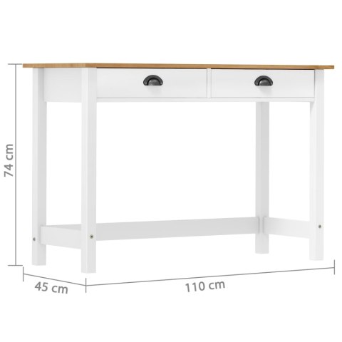  Stolik konsolowy Hill, 2 szuflady, 110x45x74 cm, lita sosna