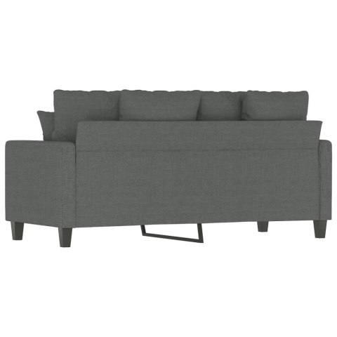  Sofa 2-osobowa, ciemnoszara, 140 cm, tapicerowana tkaniną