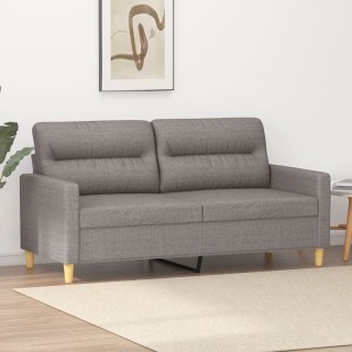  Sofa 2-osobowa, kolor taupe, 140 cm, tapicerowana tkaniną