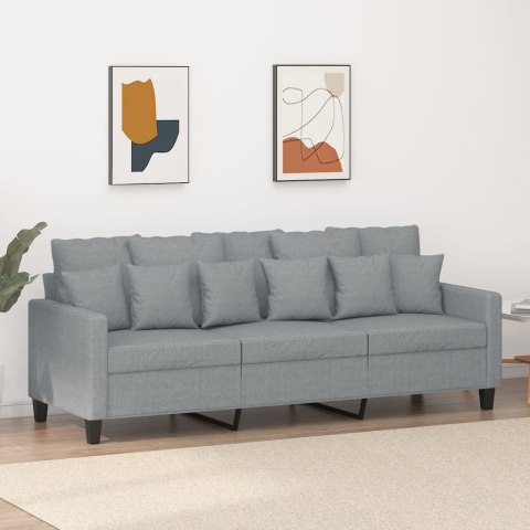  Sofa 3-osobowa, jasnoszara, 180 cm, tapicerowana tkaniną