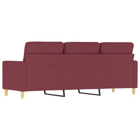  Sofa 3-osobowa, winna czerwień, 180 cm,tapicerowana tkaniną