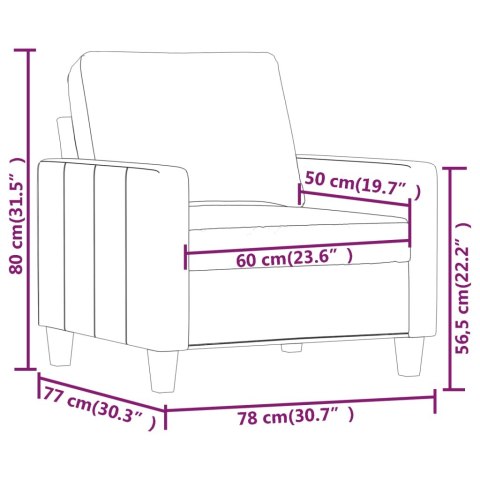  Fotel, czarny, 60 cm, obity sztuczną skórą