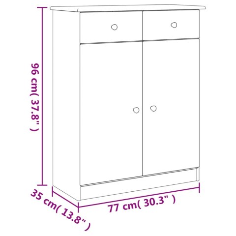  Szafka na buty ALTA, 77x35x96 cm, drewno sosnowe