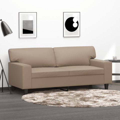  2-osobowa sofa, kolor cappuccino, 140 cm, sztuczna skóra