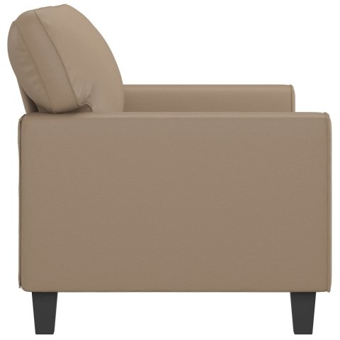  2-osobowa sofa, kolor cappuccino, 140 cm, sztuczna skóra