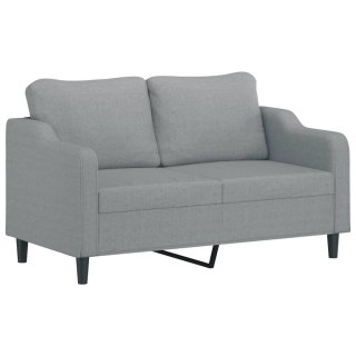  Sofa 2-osobowa, jasnoszara, 140 cm, tapicerowana tkaniną