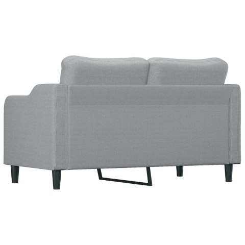  Sofa 2-osobowa, jasnoszara, 140 cm, tapicerowana tkaniną