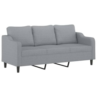  Sofa 3-osobowa, jasnoszara, 180 cm, tapicerowana tkaniną