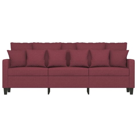  Sofa 3-osobowa, winna czerwień, 180 cm,tapicerowana tkaniną