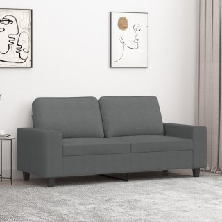  Sofa 2-osobowa, ciemnoszara, 140 cm, tapicerowana tkaniną