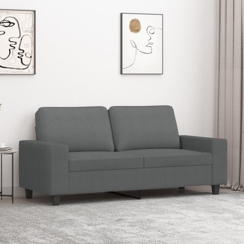  Sofa 2-osobowa, ciemnoszara, 140 cm, tapicerowana tkaniną