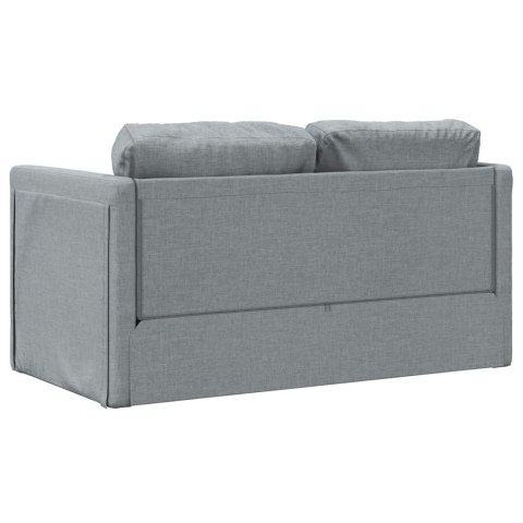  Sofa podłogowa 2-w-1, jasnoszara, 112x174x55 cm, tkanina