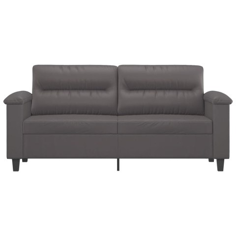  2-osobowa sofa, szary, 140 cm, sztuczna skóra