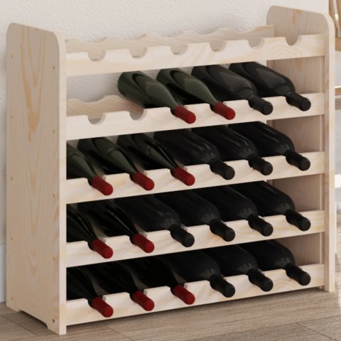  Stojak na wino, 67,5x25x60 cm, lite drewno sosnowe