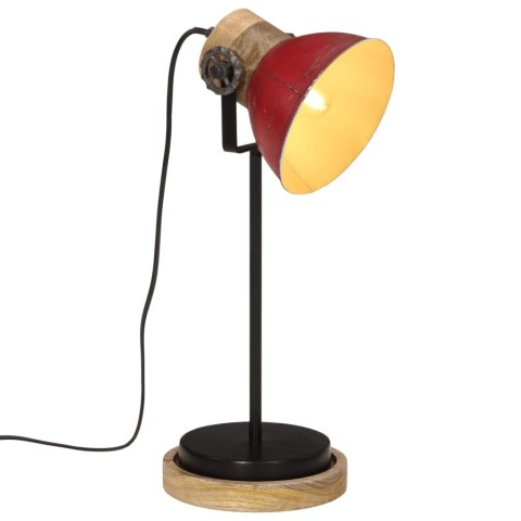  Lampa stołowa, 25 W, postarzany czerwony, 17x17x50 cm, E27