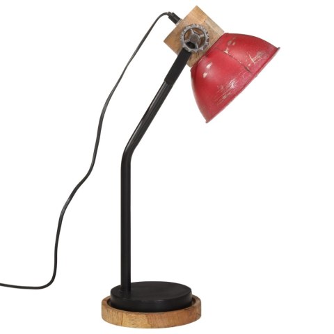  Lampa stołowa, 25 W, postarzany czerwony, 18x18x60 cm, E27